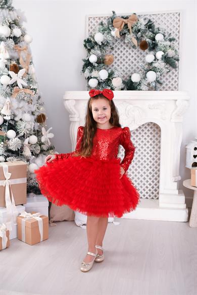 RED MANDY WINTER TUTU DRESS