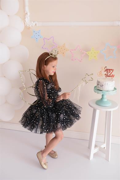 BLACK STARDUST TUTU DRESS