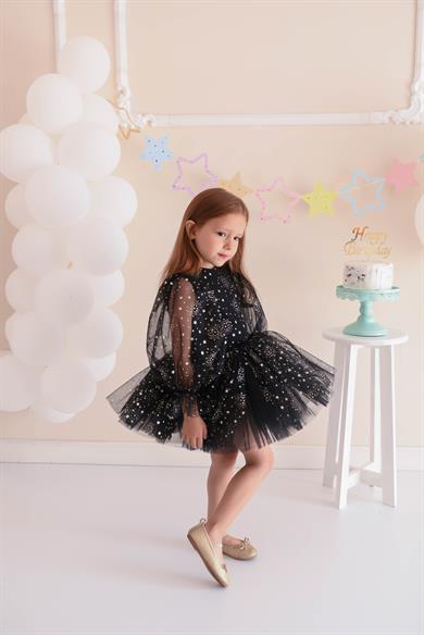 BLACK STARDUST TUTU DRESS