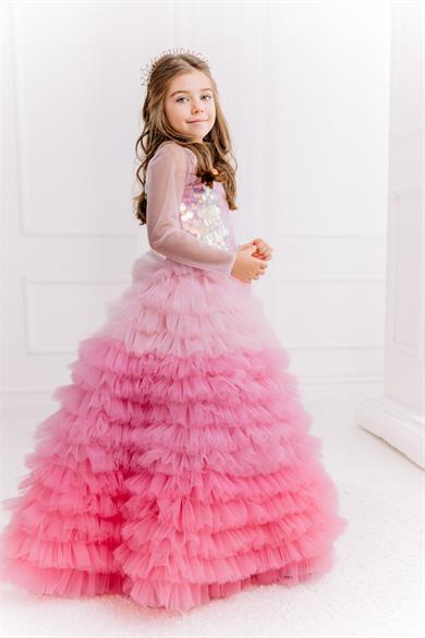 SUGAR CANDY LONG SKIRT&PINK TULLE CROP