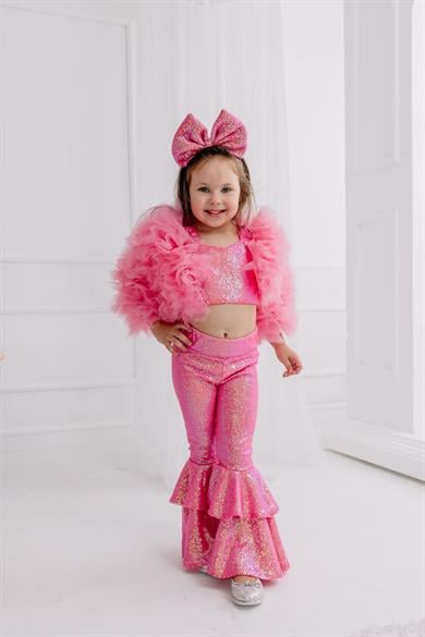 SUGAR PINK FRILL TROUSERS OUTFIT (TAM TAKIM)