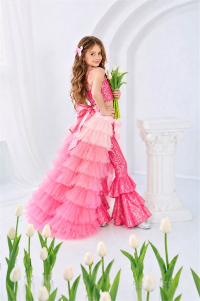 SUGAR PINK SPARKLE TIDE OUTFIT (TAÇ DAHİL TAM SET)