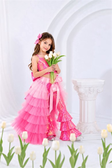 SUGAR PINK SPARKLE TIDE OUTFIT (TAÇ DAHİL TAM SET)