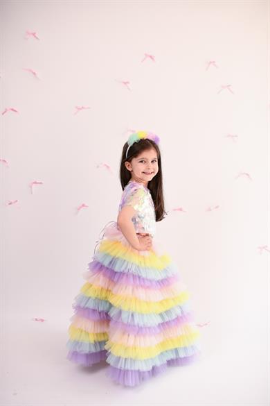SUN SHINE LONG SKIRT&PINK SQUAMA CROP