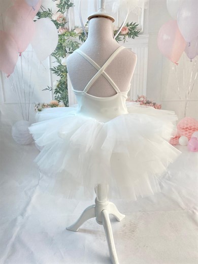 WHITE BASIC SUMMER TUTU DRESS