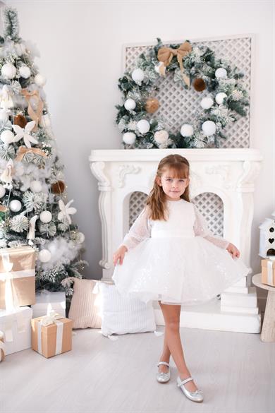 WHITE SPARKLE DRESS