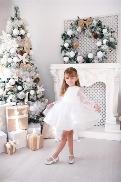 WHITE SPARKLE DRESS