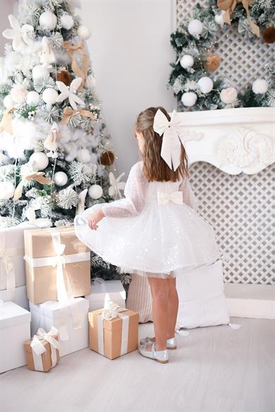 WHITE SPARKLE DRESS