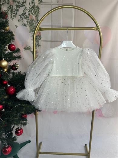 WHITE STARDUST TUTU DRESS