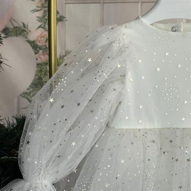 WHITE STARDUST TUTU DRESS