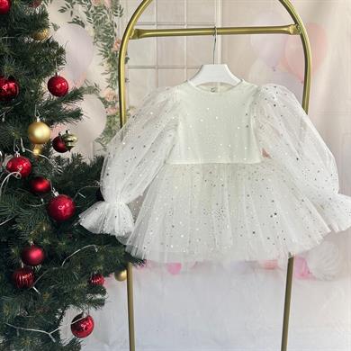 WHITE STARDUST TUTU DRESS