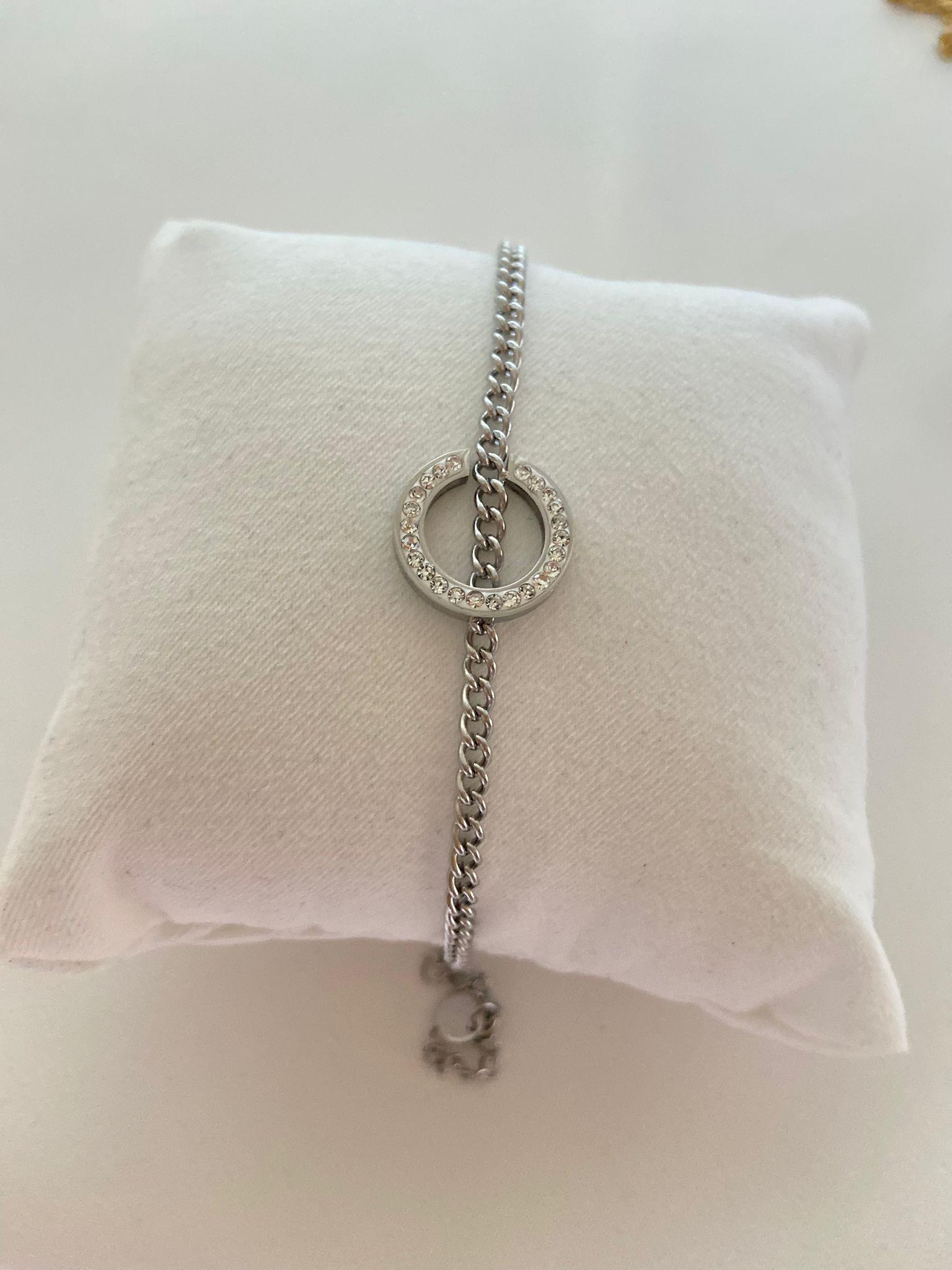SILVER TAŞLI YUVARLAK BİLEKLİK