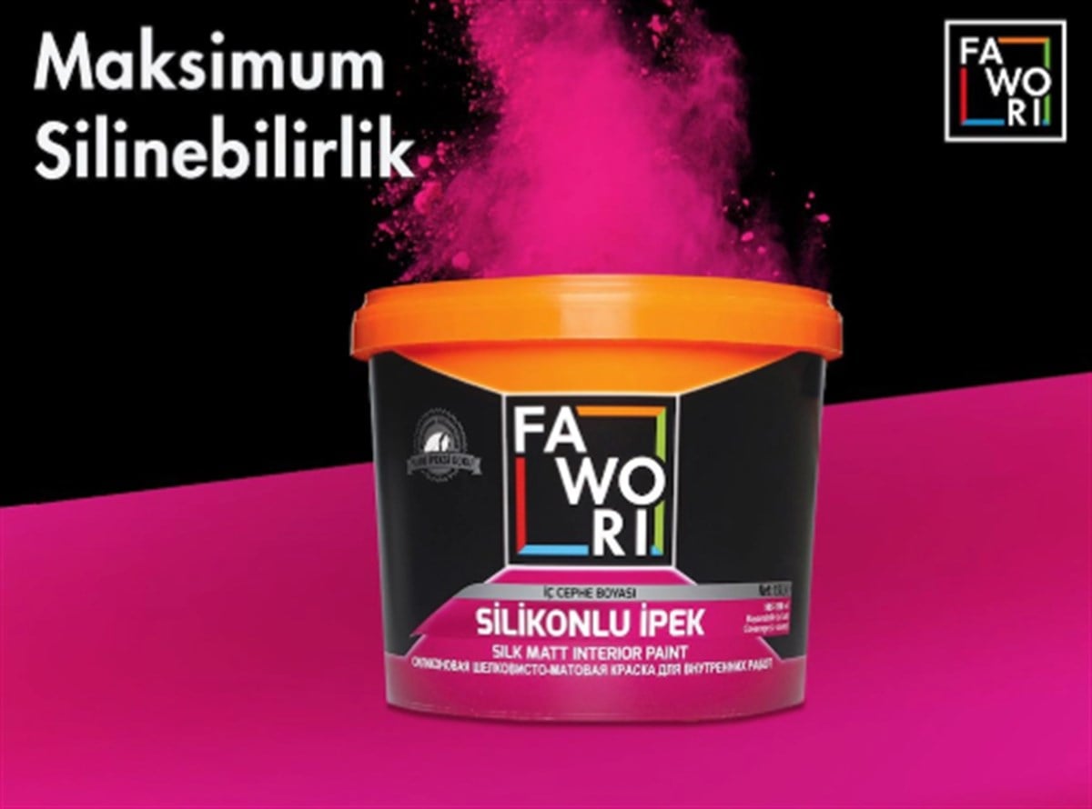 Fawori Silikonlu İpek Mat Silinebilir İç Cephe Boyası 15 Lt