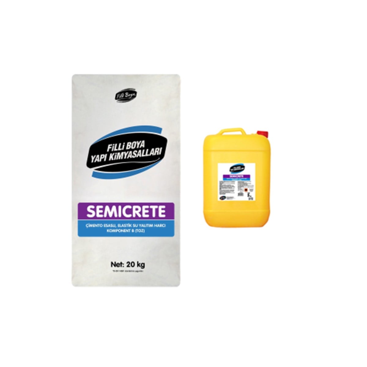 FİLLİ BOYA SEMiCRETE YARI ELASTİK SU YALITIM MALZEMESİ TAKIMI