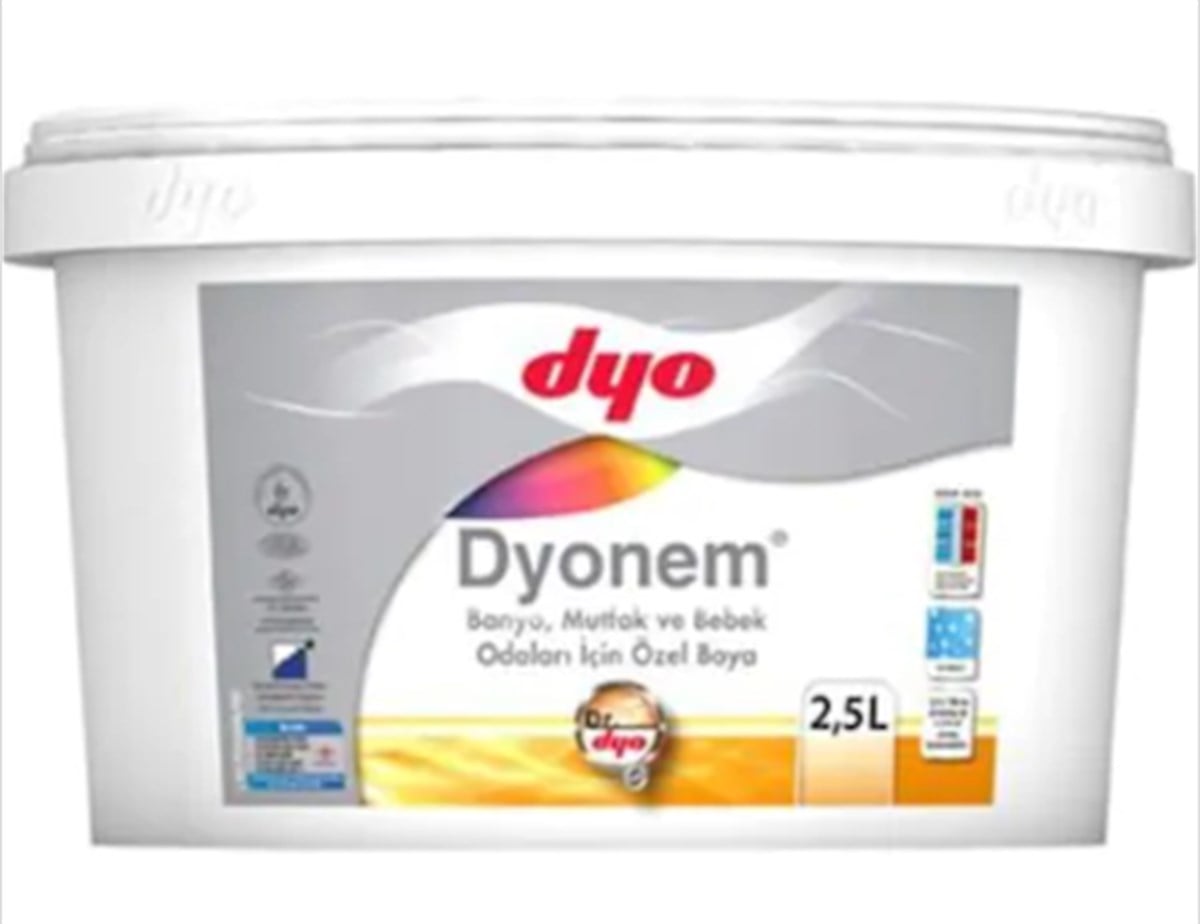 Rütubet Önleyici Boya Dyonem Banyo Mutfak Ve Bebek Odaları 2.5 Lt