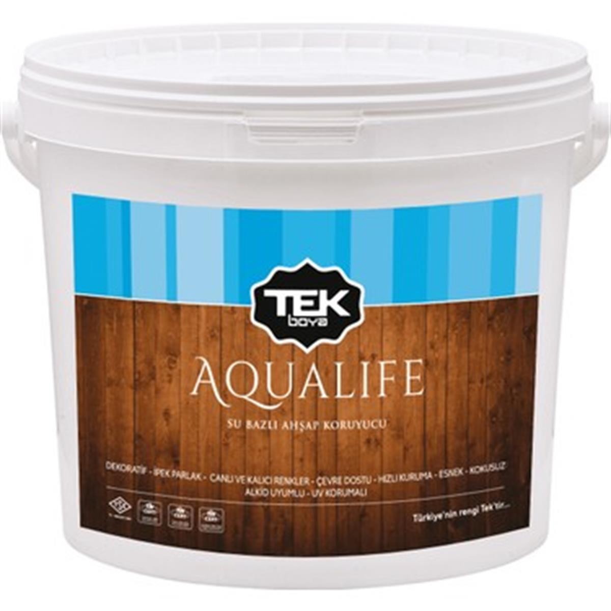 Tek Boya Aqualine (Aqualife) Su Bazlı Ahşap Koruyucu Kokusuz 15 Litre