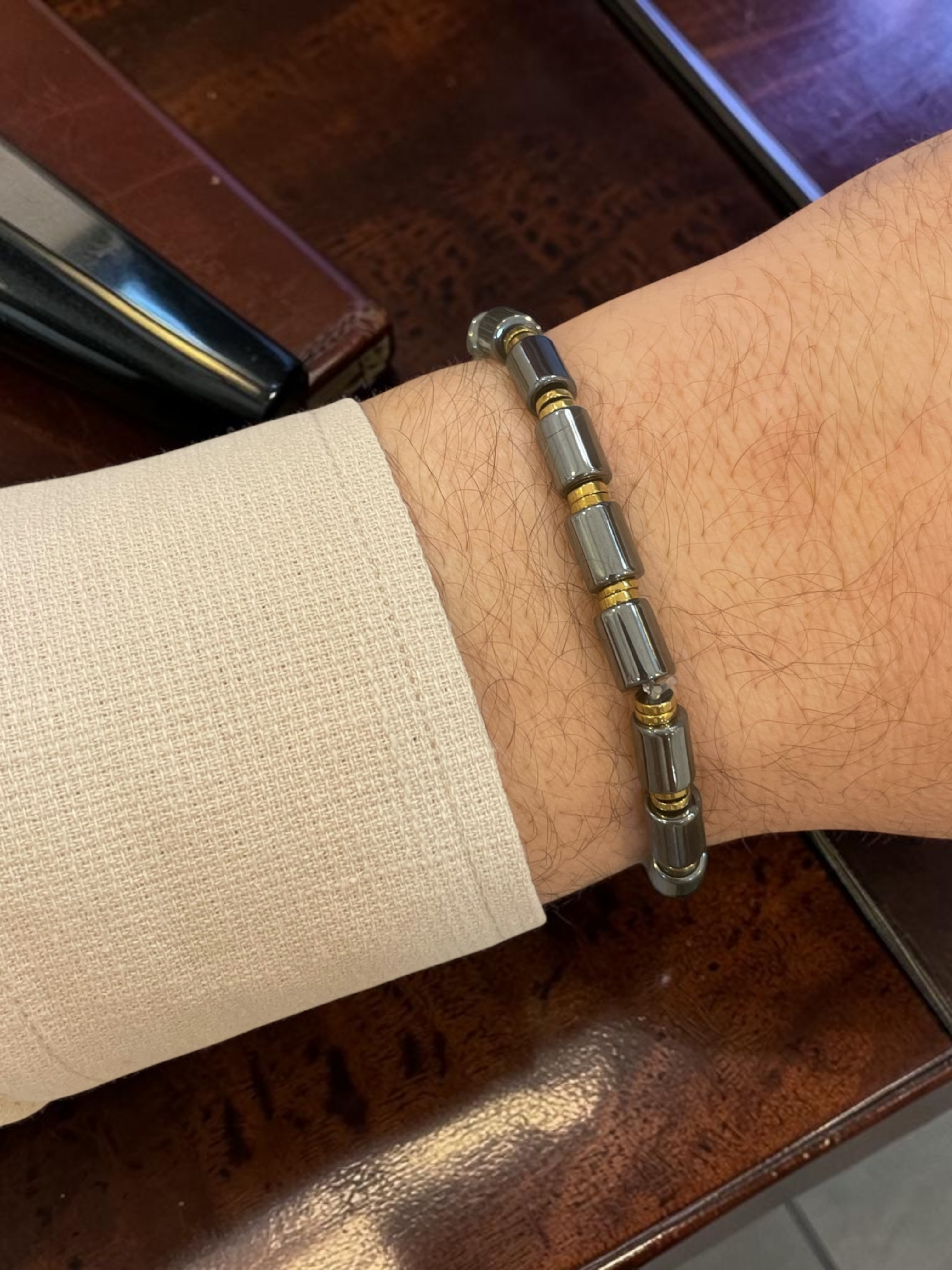Hematit Doğal Taş Özel Tasarım Erkek BileklikKaplan Gözü  Doğal Taş Erkek Bileklik | PiedraJewelsPiedraJewels