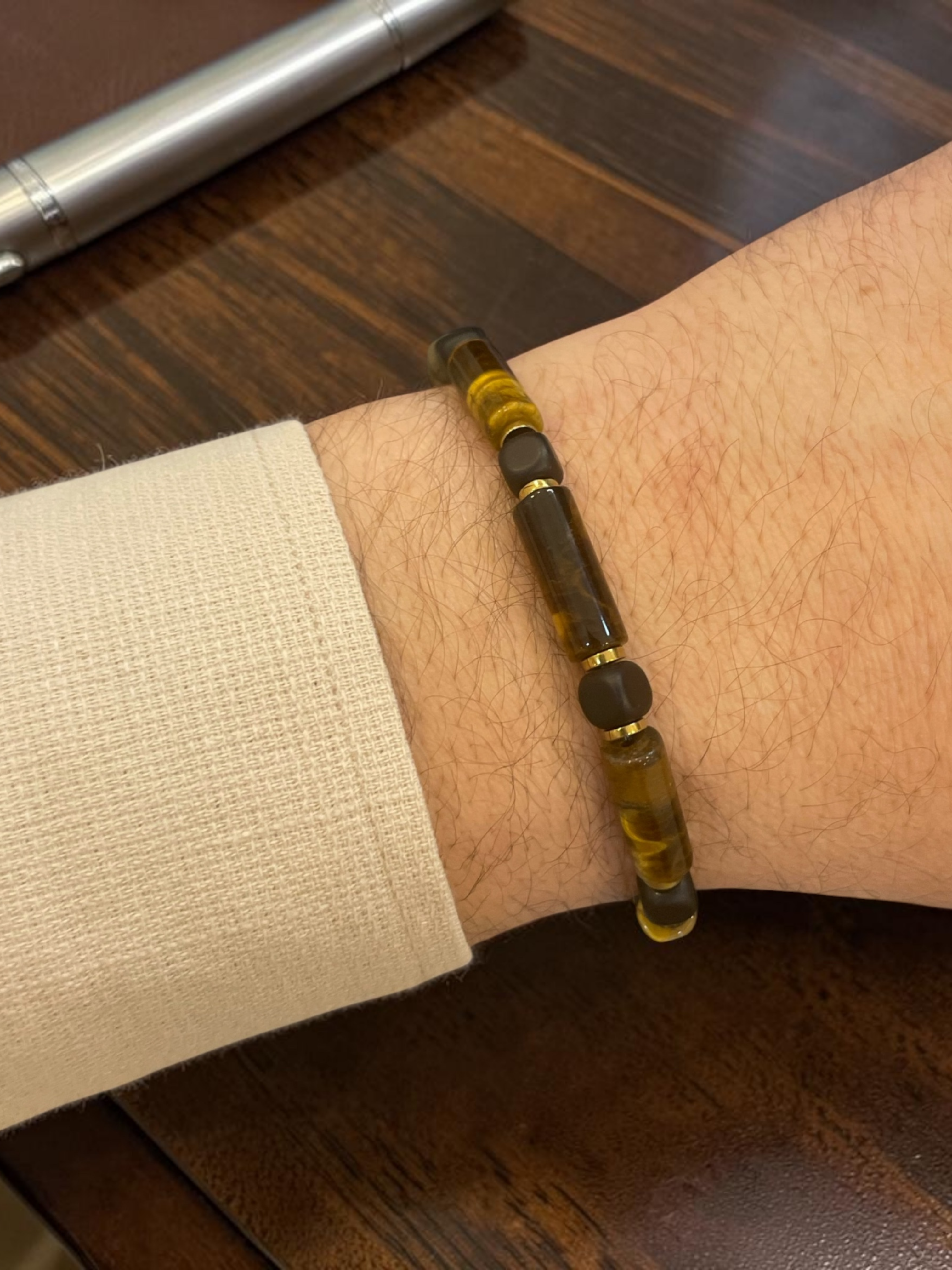 Kaplan Gözü Doğal Taş Özel Tasarım Erkek BileklikKaplan Gözü  Doğal Taş Erkek Bileklik | PiedraJewelsPiedraJewels