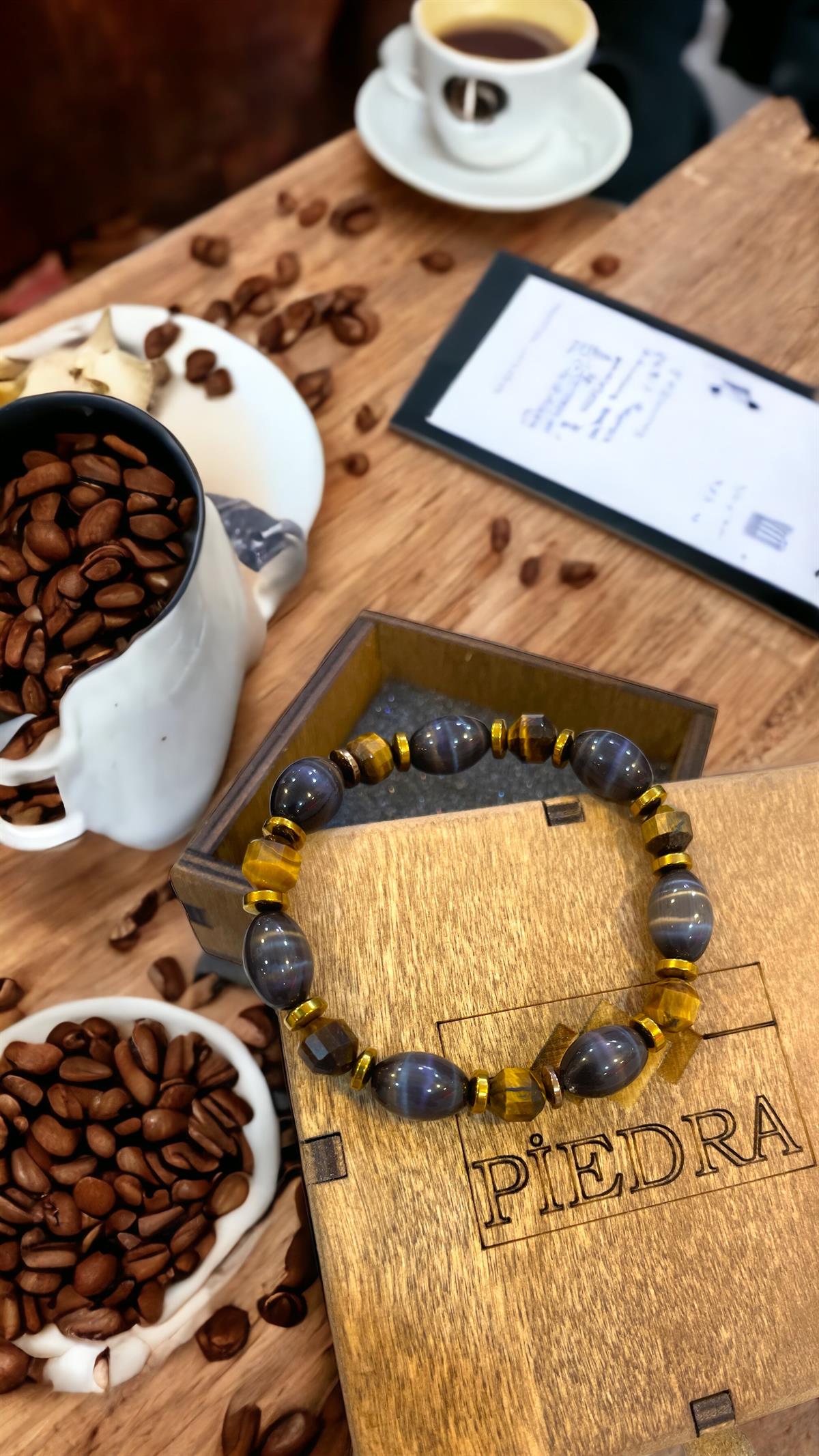 Piedra Jewels Özel Tasarım Kedi Gözü  ve Kaplan Gözü BileklikPiedra Jewels Özel TasarımKedi Gözü ve Kaplan Gözü BileklikPiedraJewels