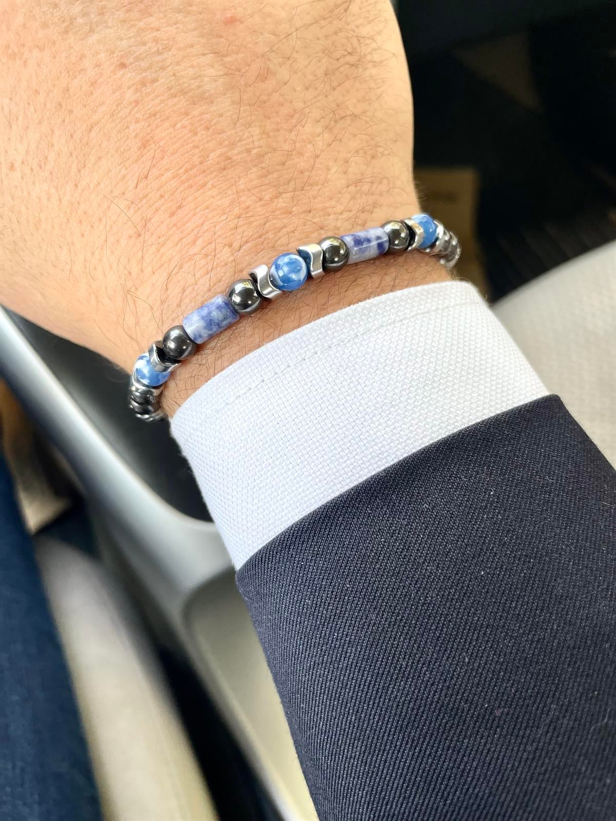 Piedra Jewels Özel Tasarım Lapis ve Hematit BileklikPiedra Jewels Özel Tasarım Lapis ve Hematit BileklikPiedraJewels