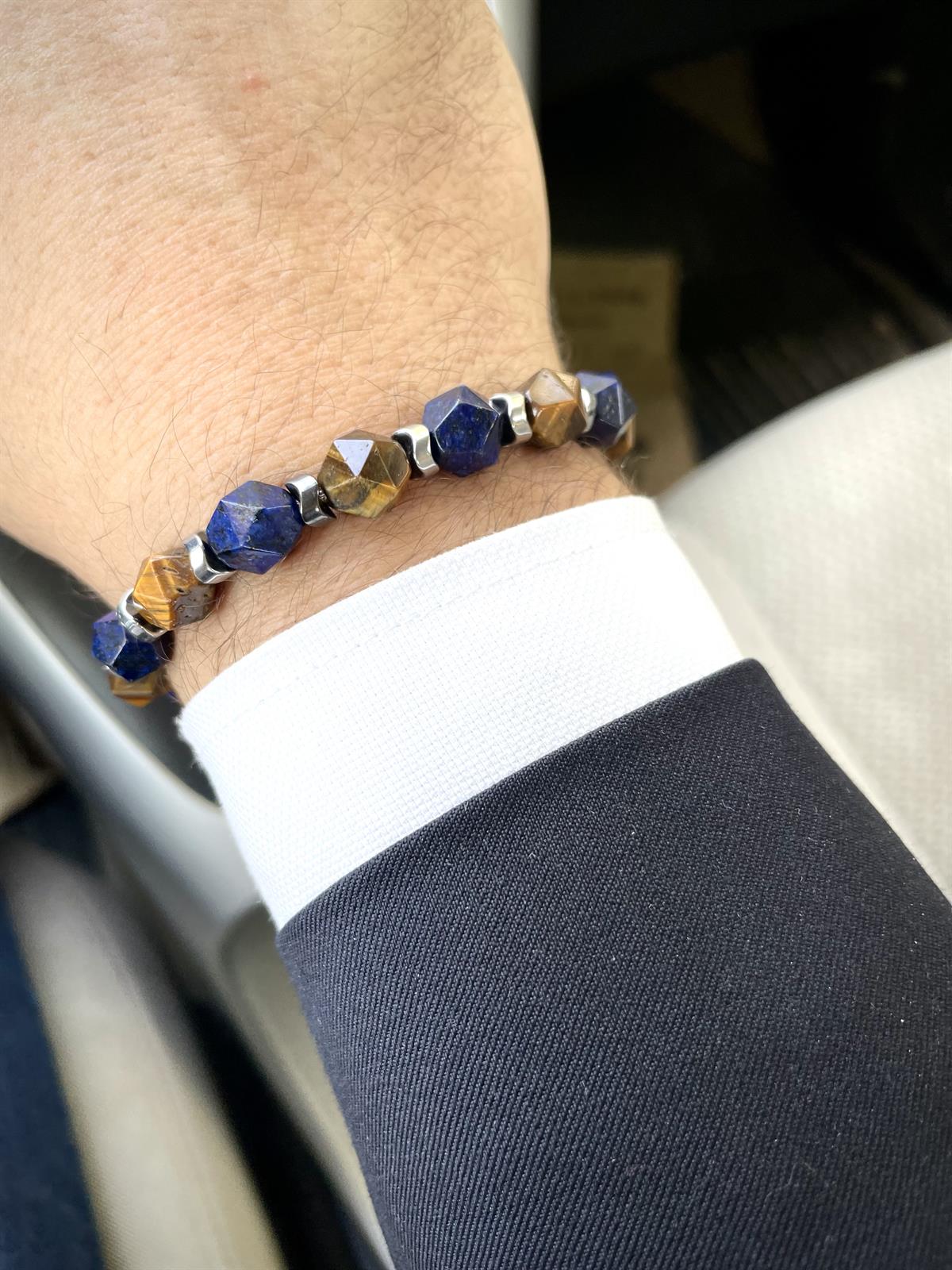 Piedra Jewels Özel Tasarım Lapis ve Kaplan Gözü BileklikPiedra Jewels Özel Tasarım Lapis ve Kaplan Gözü BileklikPiedraJewels