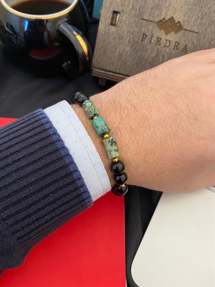 Piedra Jewels Özel Tasarım Turkuaz Bileklikbileklik, özel tasarım, piedra, erkek moda, tarz, stilPiedraJewels