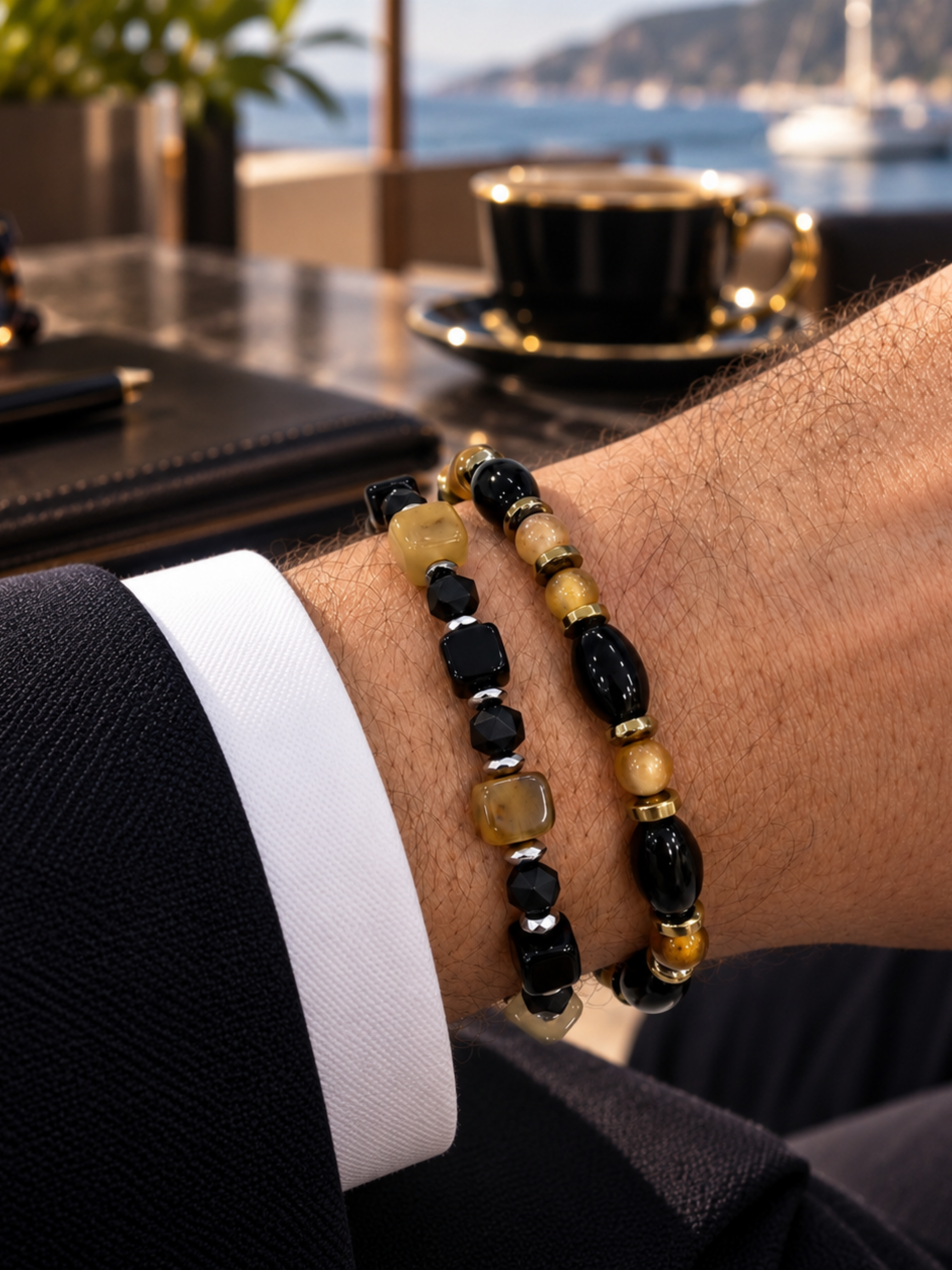 Akik Özel Tasarım Bileklik KombiniAkik doğal taş Bileklik | PiedraJewelsPiedraJewels
