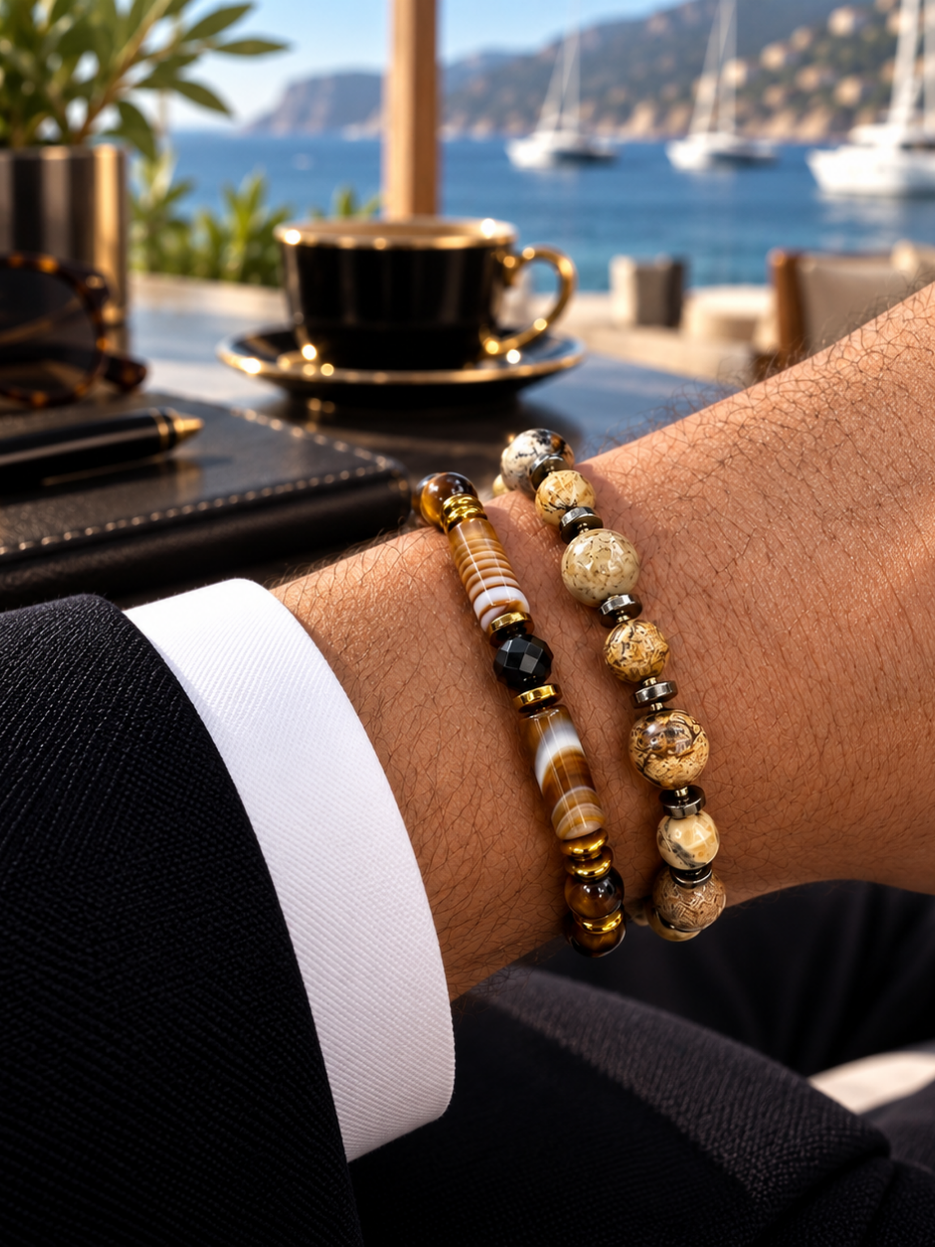 Akik Özel Tasarım Bileklik KombiniAmetist ve Akik doğal taş Bileklik | PiedraJewelsPiedraJewels