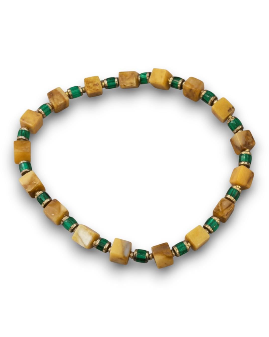 Piedra Jewels Özel Tasarım Kehribar ve Malahit  BileklikPiedra Jewels Özel Tasarım Kehiribar ve Malahit BileklikPiedraJewels