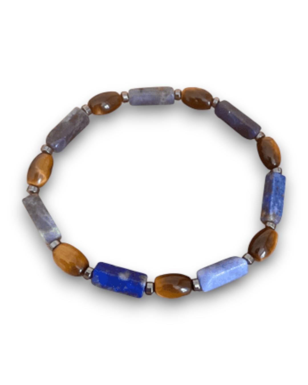 Piedra Jewels Özel Tasarım Lapis ve Kaplan Gözü BileklikPiedra Jewels Özel Tasarım Lapis Lazuli ve Kaplan Gözü BileklikPiedraJewels