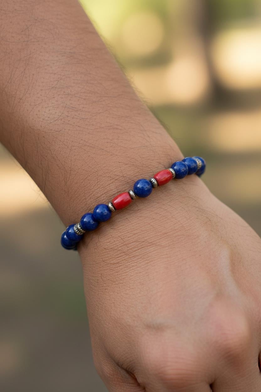 Piedra Jewels Özel Tasarım Mavi Kaplan Gözü ve Mercan  BileklikPiedra Jewels Özel Tasarım Mavi Kaplan Gözü ve Mercan BileklikPiedraJewels