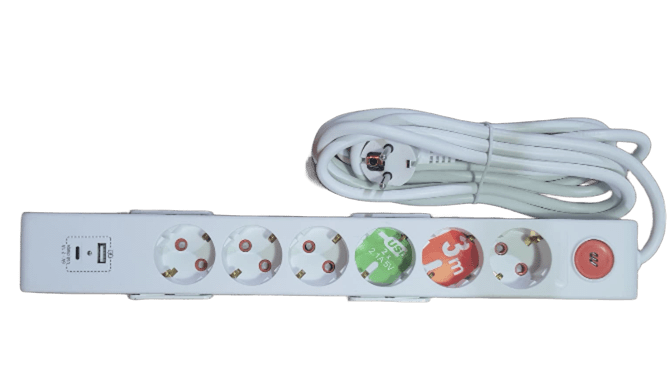 Mutlusan Ri-Tech Altılı Usb+Tytpe-C Grup Priz Ç.K 3 MT 0011756501020300