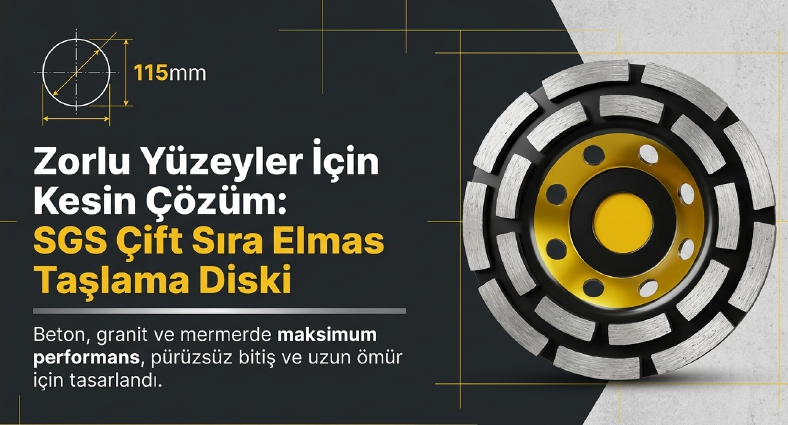 Sgs Çift Sıra Elmas Beton Taşlama Diski 115 mm SGS2313