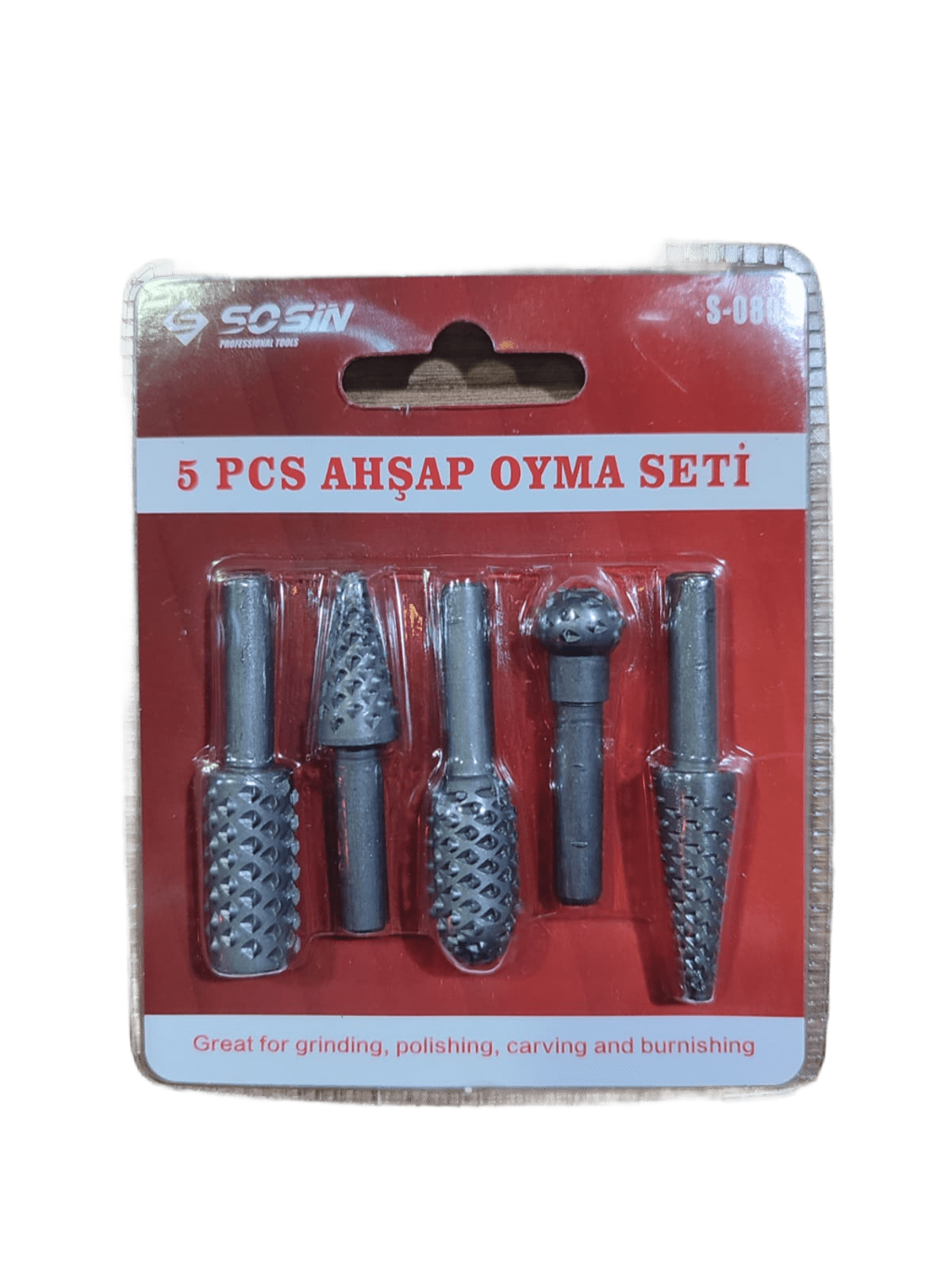 Sosin Ahşap Oyma Seti S-080