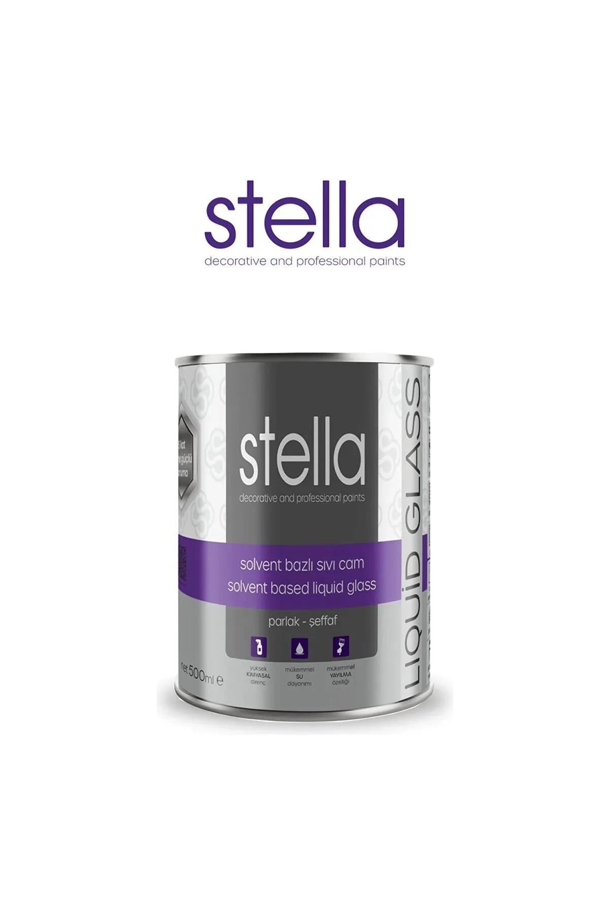 Stella Solvent Bazlı Sıvı Cam Parlak Şeffaf 500 ML