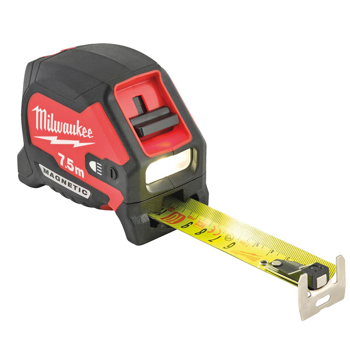 Milwaukee Manyetik Şerit Metre Led Işıklı 7.5MT 4932492469
