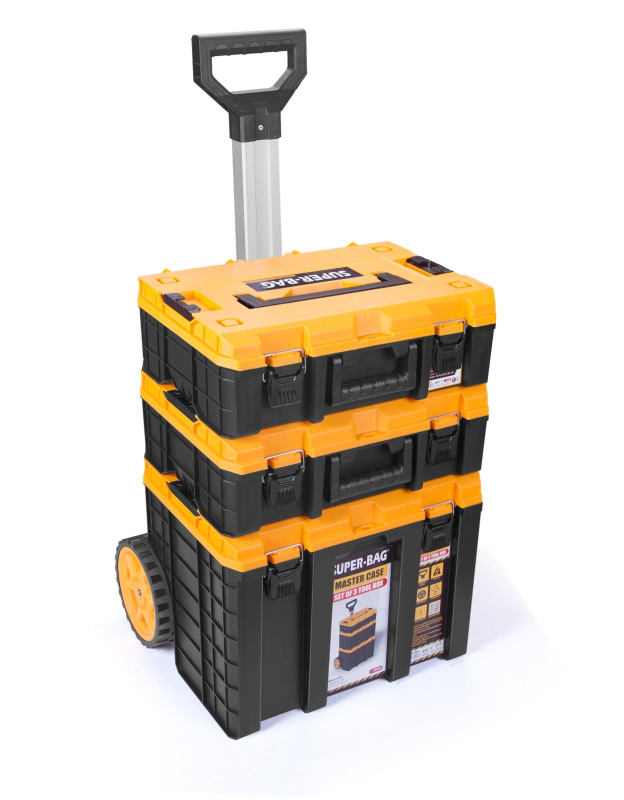 Super-Bag S-S-L Master Case 3lü Tekerlekli Set Takım Arabası ASR-6036