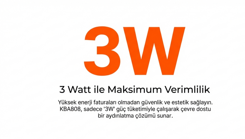 K2 Merdiven Armatürü 3W 3000K Radar Sensörlü KBA808