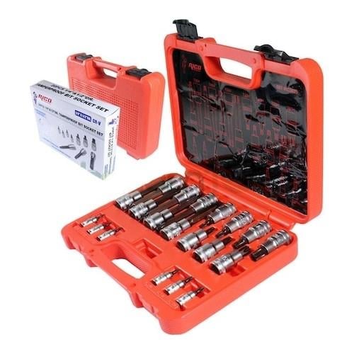 Rico RC3029 20 Parça Delikli Torx Lokma Seti Takımı 1/4-1/2”
