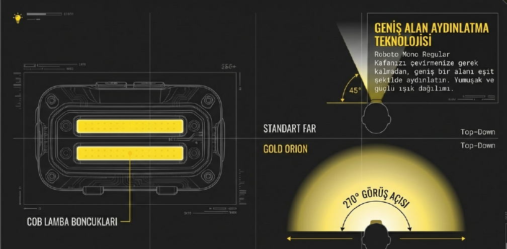 Gold Orıon Kafa Lambası Sensörlü 689-2