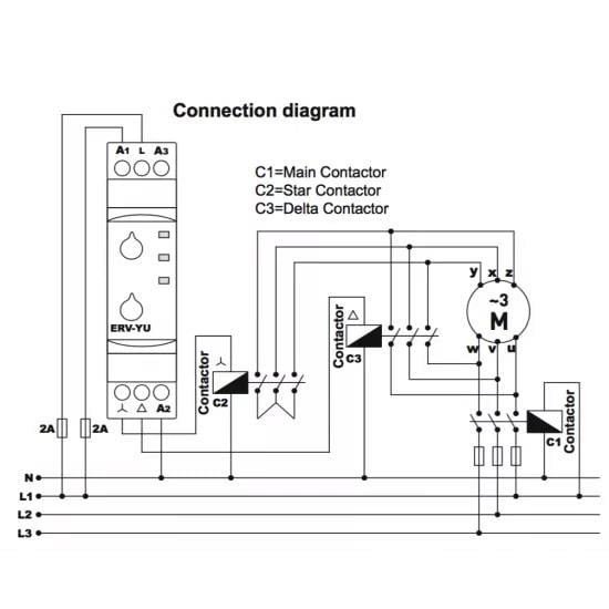 Tense Yıldız Üçgen Rölesi ERV-YU
