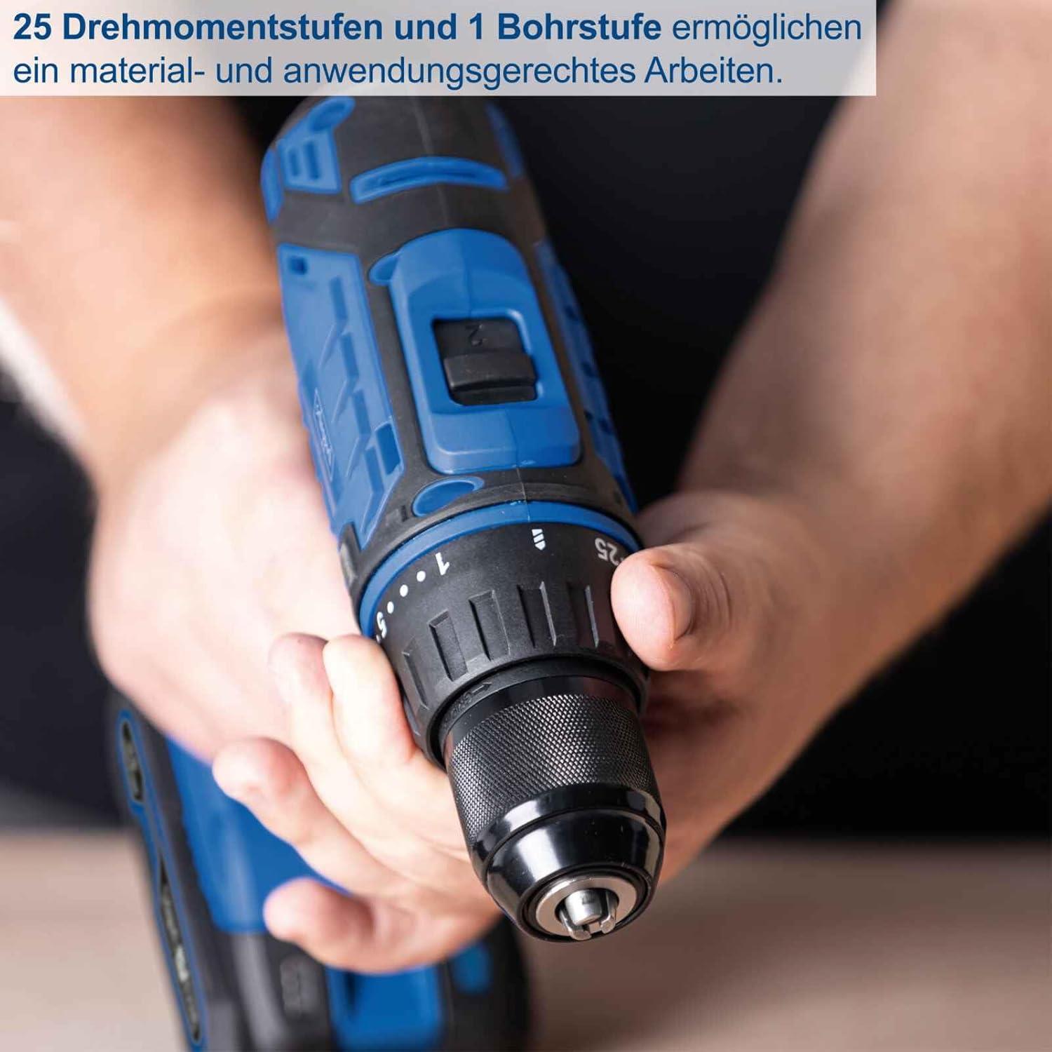 Scheppach C-DTB74/2-X Şarjlı Matkap 20V 2x2AH Akülü 74 Parça Aksesuar Seti