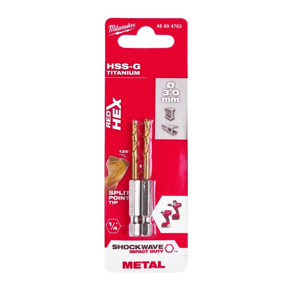 Milwaukee 3 MM 2li Hex Girişli Metal Matkap Ucu 48894763