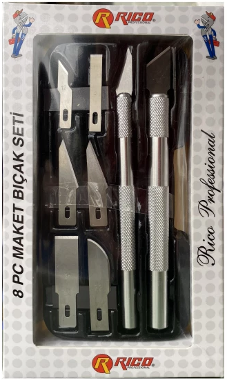 Rıco Maket Bıçağı Seti 8 Pc KK7001