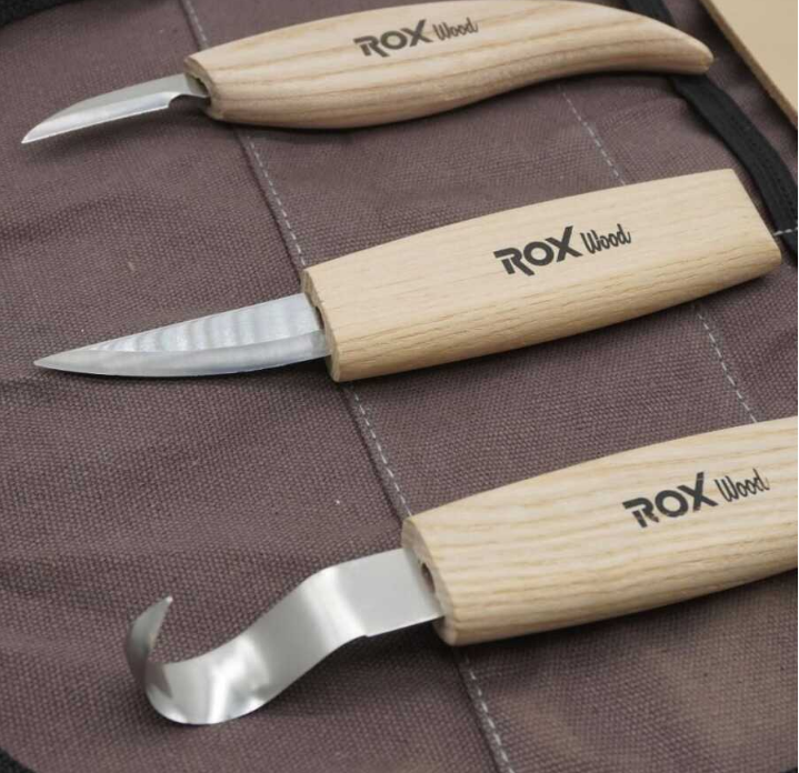 Rox Wood Kaşık Oyma ve Bıçak Seti 5 Parça 153ROX184506