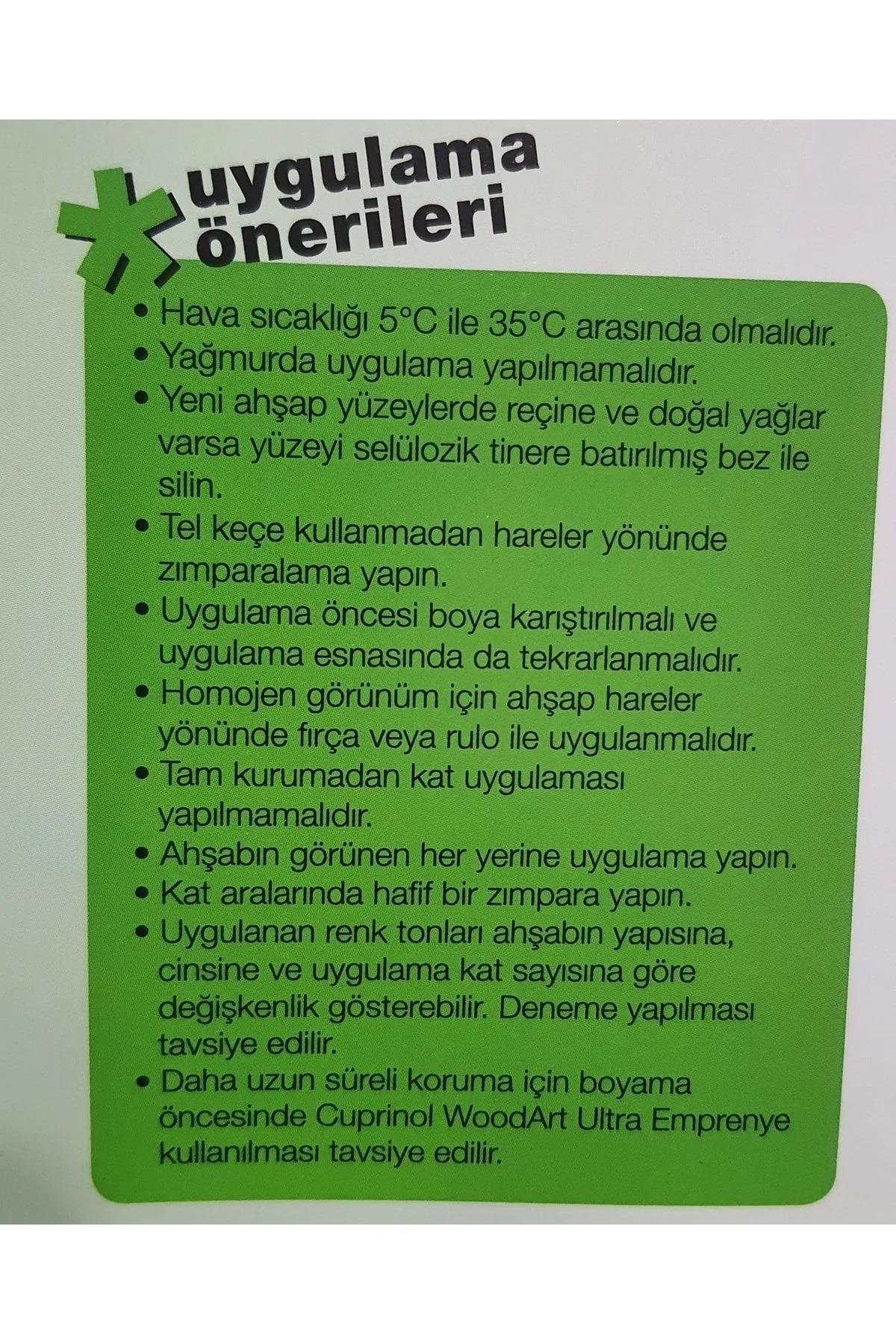 Marshall Cuprinol Woodart Ultra Vernikli Ahşap Bakım Ürünü Şeffaf 2.5 LT