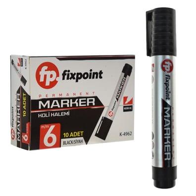 Fixpoint K-4962 Marker Kalemi Kesik Uç 6MM Siyah