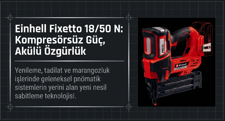 Einhell Fıxetto 18/50 N 2X4.0 Ah Akülü Çivi Çakma Makinesi