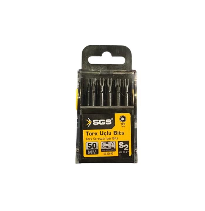 Sgs SGS3840 Torx Uçlu Bits Uç 50MM T20 PK(10)Bits Uçlar ve Adaptörler