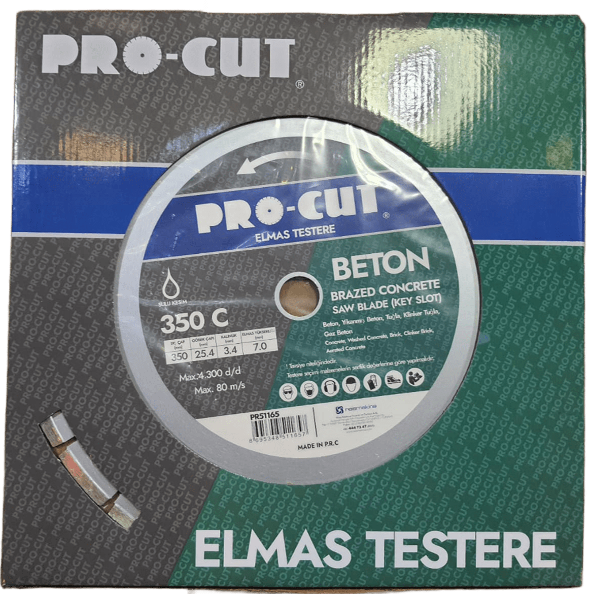 PRO-CUT PR51165 Beton Kesme Testeresi 350C (Elmas Testere 350 mm)